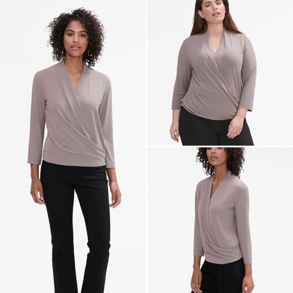 MM La Fluer Deneuve Wrap Illusion blouse size medium